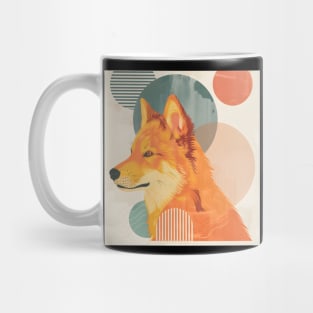 70s Finnish Spitz Vibes: Pastel Pup Parade Mug